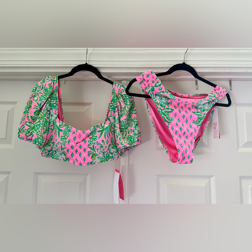 NWT size 12 Lilly Pulitzer bikini in Pink Shandy Oh Diamond Girl